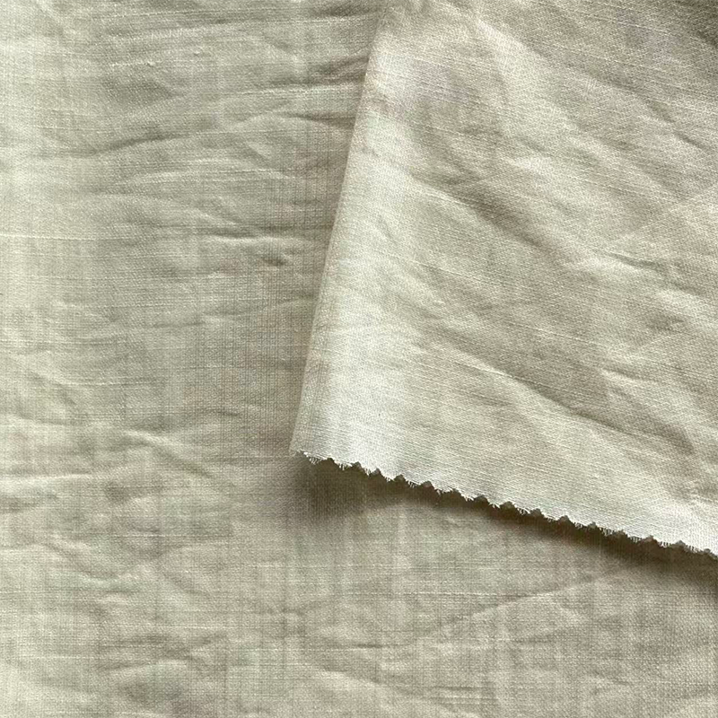 NENHUM tecido de linho Tencel brilhante 6053